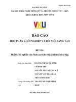 (TIỂU LUẬN) báo cáo học PHẦN KHỞI NGHIỆP và đổi mới SÁNG tạo đề tài thiết kế và nghiên cứu flash card cho việc phát triển học tập  