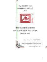 (TIỂU LUẬN) báo cáo đồ án CDIO tên đề tài MẠCH đếm THUẬN NGHỊCH 0 9 0 