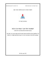 (TIỂU LUẬN) báo cáo THỰC tập tốt NGHIỆP CHUYÊN NGÀNH KINH tế đối NGOẠI tên đề tài GIAO NHẬN HÀNG HOÁ BẰNG ĐƯỜNG HÀNG KHÔNG tại CÔNG TY TNHH THƯƠNG mại và vận tải CHÂU NGUYÊN GLOBAL 