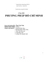 (TIỂU LUẬN) GIỚI THIỆU CHUNG về PHƯƠNG PHÁP hồ CHÍ MINH 