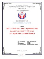 (TIỂU LUẬN) đề tài mô tả CÔNG VIỆC THỰC tập SINH KINH DOANH tại CÔNG TY cổ PHẦN bất ĐỘNG sản ANPHONGGROUP 