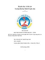 (TIỂU LUẬN) đề tài trình bày lý luận của chủ nghĩa mác lê nin về quy luật giá trị và liên hệ với thực tiễn ở việt nam  