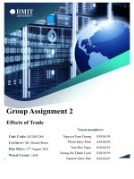 (TIỂU LUẬN) group assignment 2 effects of trade theory explanation 