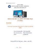 (TIỂU LUẬN) báo cáo đồ án môn TIN học đại CƯƠNG tên đề tài vấn nạn nạo PHÁ THAI ở lứa TUỔI vị THÀNH NIÊN 