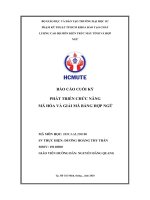 (TIỂU LUẬN) báo cáo CUỐI kỳ PHÁT TRIỂN CHỨC NĂNGMÃ hóa và GIẢI mã BẰNGHỢP NGỮ 