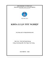 Khóa luận một số biện pháp cải thiện tình hình tài chính công ty cổ phần thép hùng cường 