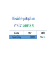 (TIỂU LUẬN) báo cáo kết quả thực hành kỹ NĂNG KAIZEN  5s 