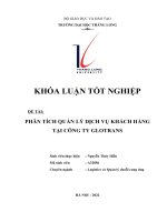 PHÂN TÍCH QUẢN LÝ DỊCH VỤ KHÁCH HÀNG TẠI CÔNG TY GLOTRANS