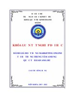 Khóa luận tốt nghiệp marketing đánh giá hoạt động marketing online của hệ thống trung tâm anh ngữ quốc tế ILEAD AMA huế” 