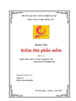(TIỂU LUẬN) báo cáo kiểm thử phần mềm đề tài kiểm thử chức năng website với selenium webdriver 
