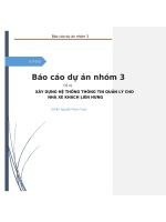 (TIỂU LUẬN) báo cáo dự án nhóm 3 đề tài xây DỰNG hệ THỐNG THÔNG TIN QUẢN lý CHO NHÀ XE KHÁCH LIÊN HƯNG 