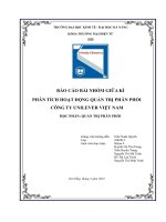 (TIỂU LUẬN) báo cáo bài NHÓM GIỮA kì PHÂN TÍCH HOẠT ĐỘNG QUẢN TRỊ PHÂN PHỐI CÔNG TY UNILEVER VIỆT NAM 