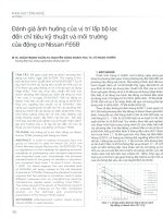 Đánh giá ảnh hưởng của vị trí lắp bộ lọc đến chỉ tiêu kỹ thuật và môi trường của động cơ nissan FE6B 