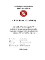 (TIỂU LUẬN) chủ nghĩa tư bản độc quyền và chủ nghĩa tư bản độc quyền nhà nước 