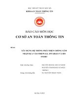 (TIỂU LUẬN) báo cáo môn học cơ sở AN TOÀN THÔNG TIN đề tài xây DỰNG hệ THỐNG PHÁT HIỆN CHỐNG xâm NHẬP dựa vào FIREWALL IPTABLES và IDS SNORT 