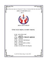 (TIỂU LUẬN) báo cáo CUỐI kỳ TÍNH TOÁN ĐỘNG cơ đốt TRONG 