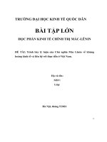 (TIỂU LUẬN) đề tài trình bày lý luận của chủ nghĩa mác lênin về khủng hoảng kinh tế và liên hệ với thực tiễn ở việt nam  