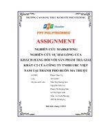 (TIỂU LUẬN) NGHIÊN cứu MARKETING NGHIÊN cứu sự hài LÒNG của KHÁCH HÀNG đối với sản PHẨM TRÀ GIẢI KHÁT c2 của CÔNG TY TNHH URC VIỆT NAM tại THÀNH PHỐ BUÔN MA THUỘT 