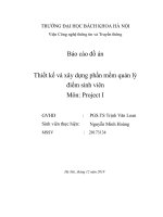 (TIỂU LUẬN) báo cáo đồ án thiết kế và xây dựng phần mềm quản lý điểm sinh viên môn project i 