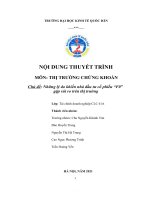 (TIỂU LUẬN) chủ đề những lý do khiến nhà đầu tư cổ phiếu “f0” gặp rủi ro trên thị trường 