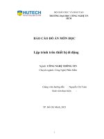 (TIỂU LUẬN) báo cáo đồ án môn học lập trình trên thiết bị di động 