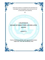 (TIỂU LUẬN) BOARD OF DIRECTORS AND RELATED ISSUES BOARD OF DIRECTORS – ROLES AND RESPONSIBILITIES 