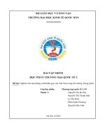 (TIỂU LUẬN) đề tài nghiên cứu hoạt động xuất khẩu gạo của việt nam sang thị trường trung quốc 