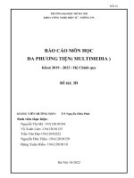 (TIỂU LUẬN) báo cáo môn học đa PHƯƠNG TIỆN( MULTIMEDIA )  đề tài 3d 