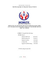 (TIỂU LUẬN) NHỮNG yếu tố ẢNH HƯỞNG đến QUYẾT ĐỊNH MUA HÀNG TRÊN các ỨNG DỤNG MUA sắm TRỰC TUYẾN của NGƯỜI TIÊU DÙNG ở KHU vực TP HCM 