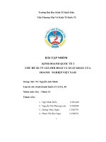 (TIỂU LUẬN) bài tập NHÓM KINH DOANH QUỐC tế i CHỦ đề 28 tỷ GIÁ hối đoái và XUẤT KHẨU của DOANH NGHIỆP VIỆT NAM 