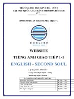 (TIỂU LUẬN) báo cáo đề án THƯƠNG mại điện tử WEBSITE TIẾNG ANH GIAO TIẾP 1 1 ENGLISH   SECOND SOUL 