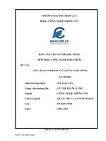 (TIỂU LUẬN) báo cáo CHUYÊN đề học PHẦN môn học CÔNG NGHỆ PHẦN mềm đề tài xây DỰNG WEBSITE cửa HÀNG mắt KÍNH 