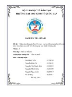 (TIỂU LUẬN) đề tài  những tác động của peer pressure (áp lực đồng trang lứa) đến sức khoẻ tinh thần của sinh viên trường đại học kinh tế quốc dân 