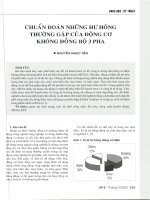 Chuẩn đoán những hư hỏng thường gặp của động cơ không đồng bộ 3 pha 