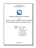 Tiểu luận môn thống kê kinh doanh và kinh tế khảo sát việc sử dụng xe máy của sinh viên trường đại học kinh tế   đại học đà nẵng 