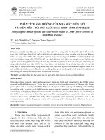 Phân tích ảnh hưởng của nhà máy điện gió và điện mặt trời đến lưới điện 110kv tỉnh bình định 