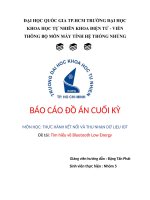 (TIỂU LUẬN) báo cáo đồ án môn học THỰC HÀNH kết nối và THU NHẬN dữ LIỆU IOT đề tài tìm hiểu về bluetooth low energy 
