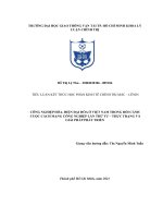(TIỂU LUẬN) công nghiệp hóa, hiện đại hóa ở việt nam trong bối cảnh cuộc cách mạng công nghiệp lần thứ tư – thực trạng và giải pháp phát triển 
