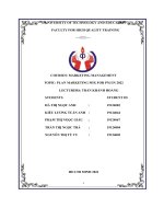 (TIỂU LUẬN) COURSES MARKETING MANAGEMENT TOPIC PLAN MARKETING MIX FOR PNJ IN 2022 