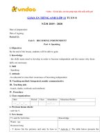 giao an tieng anh lop 11 tuan 8 sach moi 