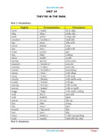 bai tap chuyen sau tieng anh 3 bai 19