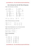 giai vo bai tap toan 4 bai 100 phan so bang nhau 