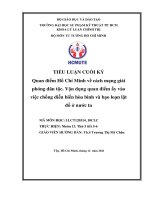 Quan điểm hồ chí minh về cách mạng giải phóng dân tộc  vận dụng quan điểm ấy vào việc chống diễn biến hòa bình và bạo loạn lật đổ ở nước ta 