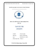 (TIỂU LUẬN) báo cáo môn QUẢN TRỊ MARKETING đề tài tạo GIÁ TRỊ AMAZON 