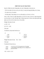 ly thuyet tru hai so thap phan lop 5 