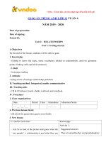 giao an tieng anh lop 11 tuan 4 sach moi 