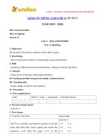 giao an tieng anh lop 11 tuan 5 sach moi 