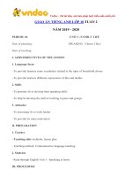 giao an tieng anh lop 10 tuan 2 sach moi 