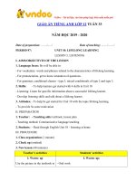 giao an tieng anh lop 12 tuan 33 sach moi 