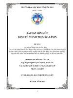 (TIỂU LUẬN) lý luận về hàng hóa sức lao động vai trò của hàng hóa sức lao động trong việc tạo ra lợi nhuận cho chủ doanh nghiệp  với tư cách là một người lao động (người bán sức lao động cho chủ doanh nghiệp) 